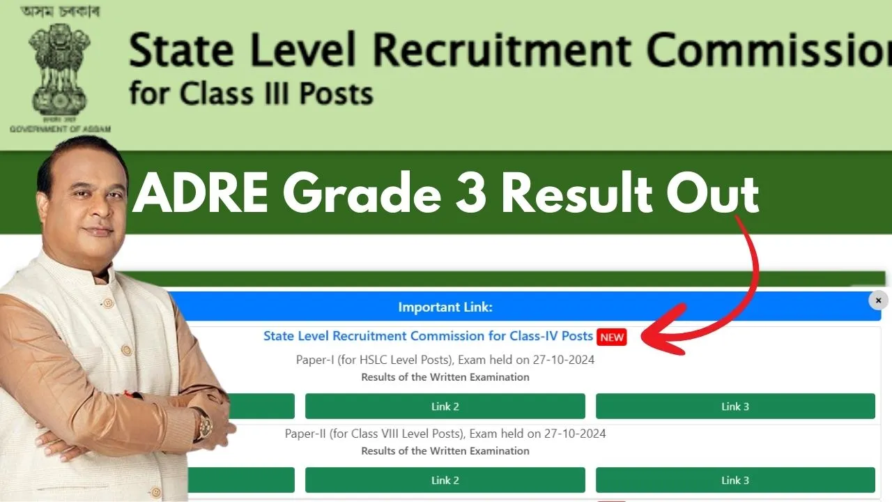 ADRE Grade 3 Result